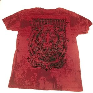 Affliction Red Live Fast Tee Shirt